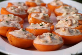 Aprikosen mit Roquefort