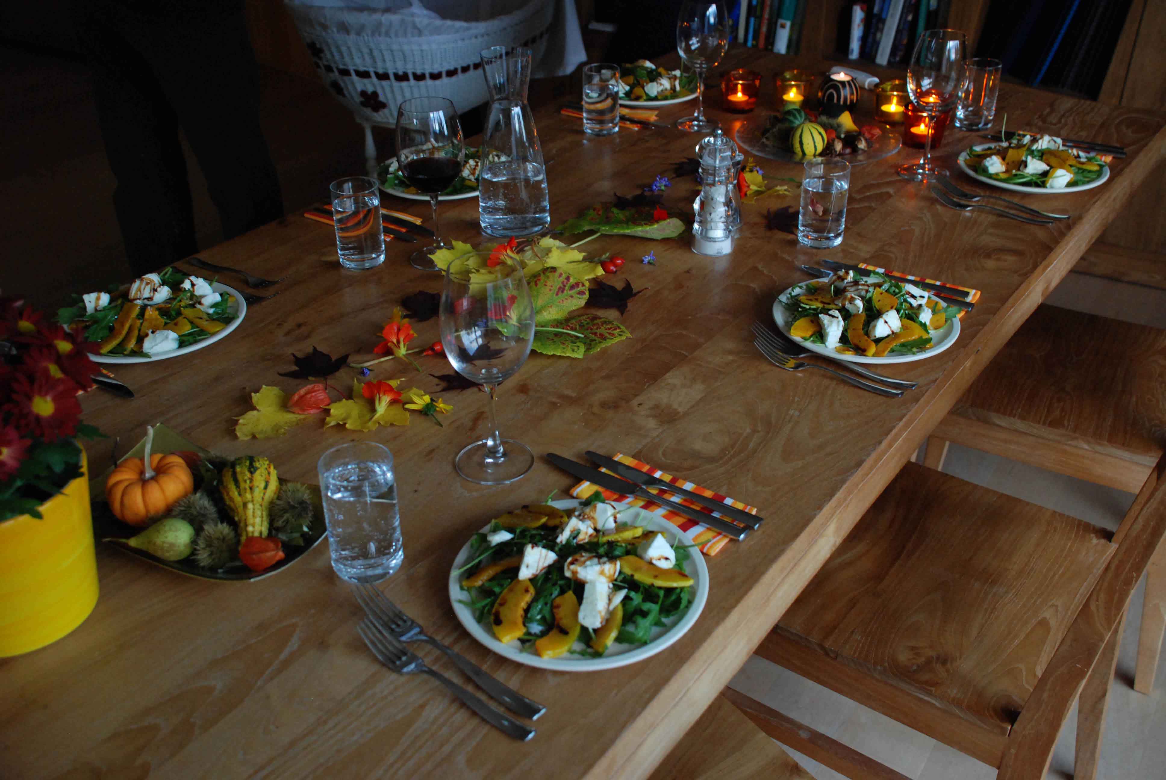 Herbstliche Tischdekoration