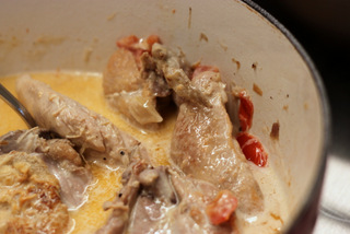 Huhn in weisser Sauce 
